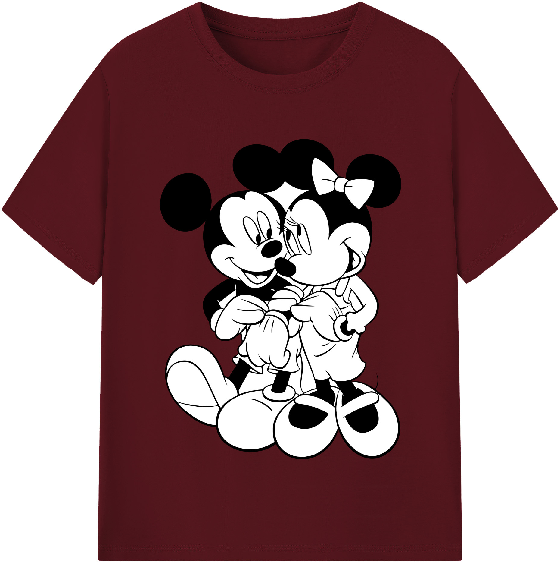 （画像用） ミッキーマウス Mickey Mouse 綿100％半袖Tシャツ（フロントプリント）